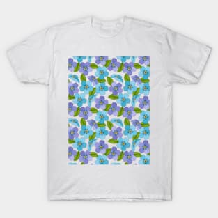 Forget Me Not Flowers Pattern T-Shirt